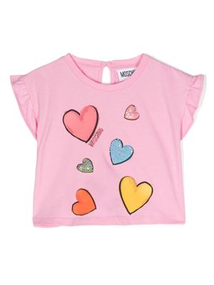 Moschino Kids sequin embellishment T-shirt - Pink