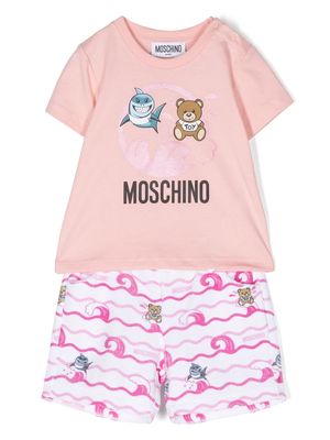 Moschino Kids set-of-two Teddy-Bear print tracksuit - Pink