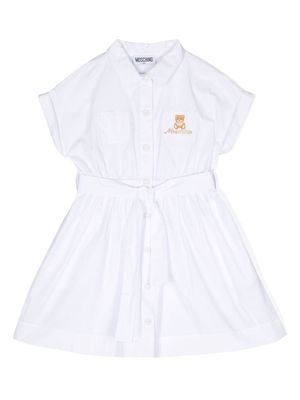 Moschino Kids short-sleeve shirt dress - White