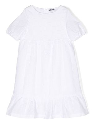 Moschino Kids short-sleeve smock dress - White