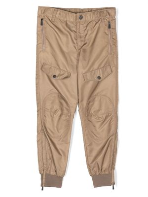 Moschino Kids tapered cargo trousers - Brown