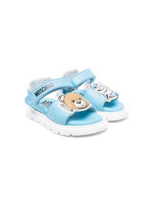 Moschino Kids Teddy Bear & Shark sandals - Blue