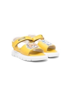 Moschino Kids Teddy Bear & Shark sandals - Yellow