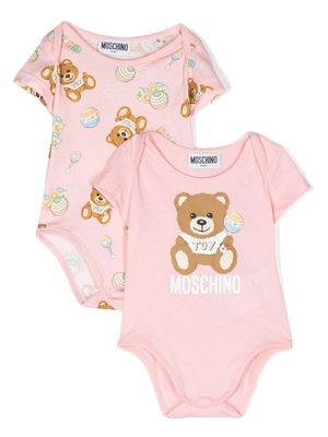 Moschino Kids Teddy Bear babygrows set of two - Pink