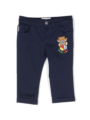 Moschino Kids Teddy Bear chino trousers - Blue