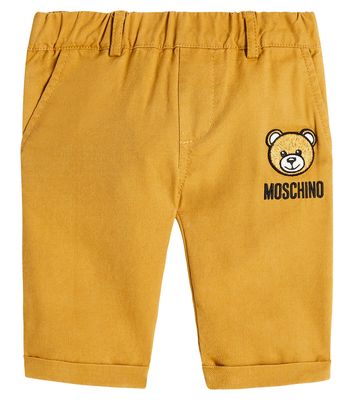 Moschino Kids Teddy Bear cotton and linen-blend pants