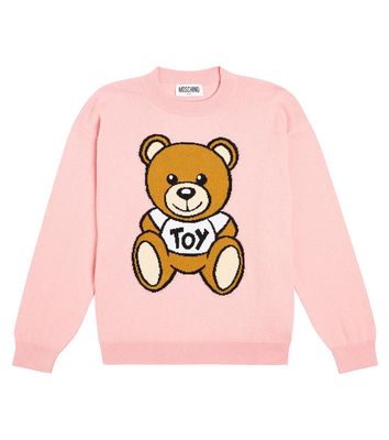 Moschino Kids Teddy Bear cotton and wool sweater