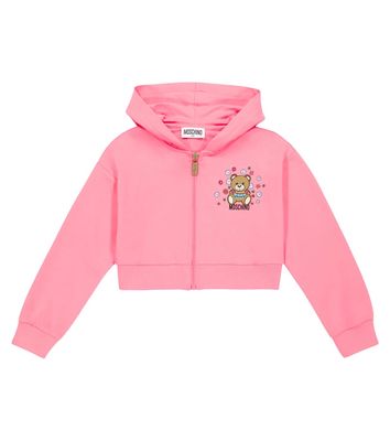 Moschino Kids Teddy Bear cotton-blend jersey hoodie