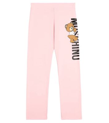 Moschino Kids Teddy Bear cotton-blend jersey leggings