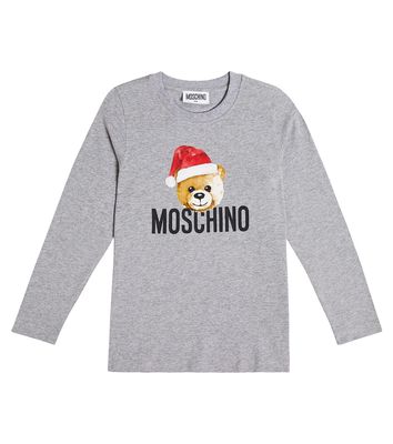 Moschino Kids Teddy Bear cotton-blend jersey top
