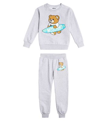 Moschino Kids Teddy Bear cotton-blend sweatshirt and sweatpants set