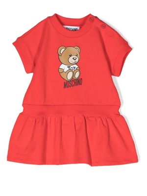 Moschino Kids Teddy Bear cotton dress - Red