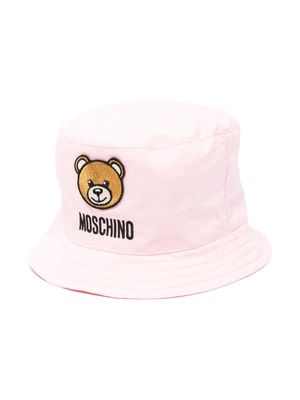 Moschino Kids Teddy Bear cotton hat - Pink