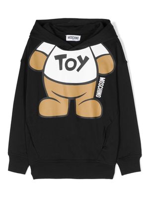 Moschino Kids Teddy Bear cotton hoodie - Black