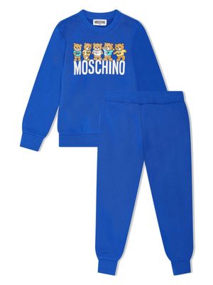 Moschino Kids Teddy Bear cotton jersey tracksuit - Blue