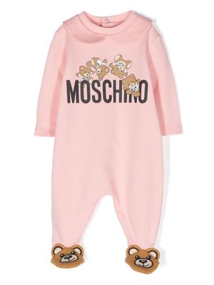 Moschino Kids Teddy bear cotton pajamas - Pink