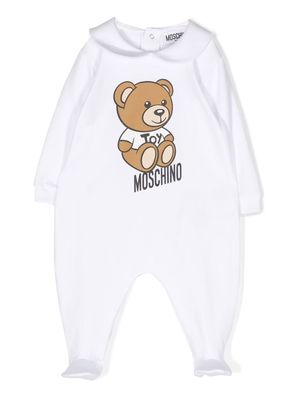 Moschino Kids Teddy Bear cotton pajamas - White