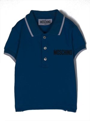 Moschino Kids Teddy Bear cotton polo shirt - Blue