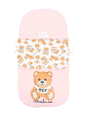 Moschino Kids Teddy Bear cotton sleep bag - Pink