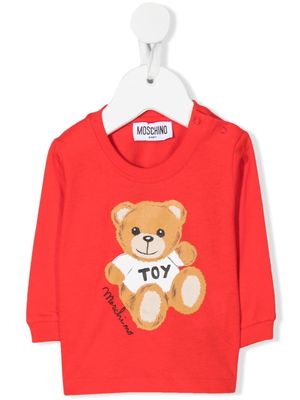 Moschino Kids Teddy Bear cotton sweatshirt - Red
