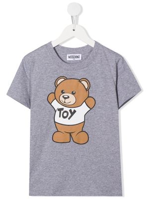 Moschino Kids Teddy Bear cotton T-Shirt - Grey