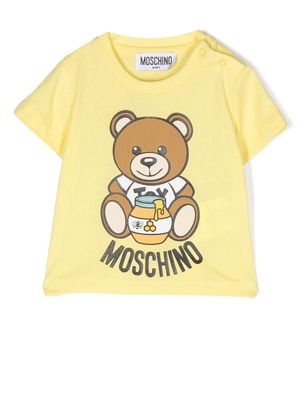 Moschino Kids Teddy Bear cotton T-shirt - Yellow