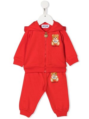 Moschino Kids Teddy Bear cotton tracksuit set - Red