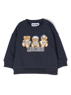 Moschino Kids Teddy Bear crew-neck sweatshirt - Blue