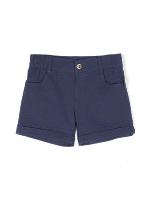 Moschino Kids Teddy Bear crinkle shorts - Blue