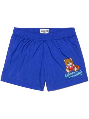 Moschino Kids Teddy Bear elasticated swim shorts - Blue