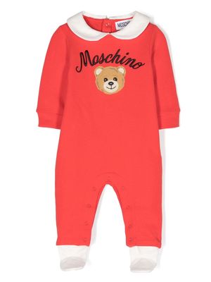 Moschino Kids teddy bear embroidered-logo pajamas