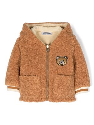 Moschino Kids Teddy Bear fleece jacket - Brown