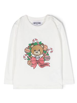 Moschino Kids Teddy Bear graphic-print T-shirt - White