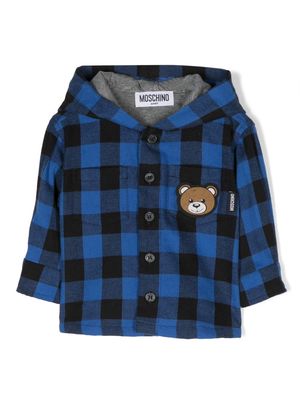 Moschino Kids Teddy Bear hooded jacket - Black