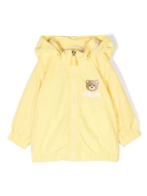 Moschino Kids Teddy Bear hooded jacket - Yellow