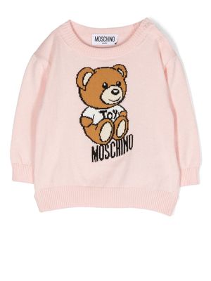 Moschino Kids Teddy Bear knitted jumper - Pink