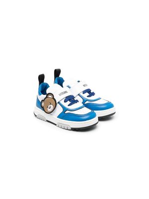 Moschino Kids Teddy Bear leather sneakers - Blue
