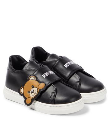 Moschino Kids Teddy Bear leather sneakers