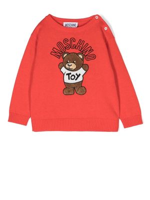 Moschino Kids Teddy Bear logo-embroidered jumper