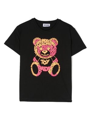 Moschino Kids Teddy Bear-logo short-sleeve T-shirt - Black