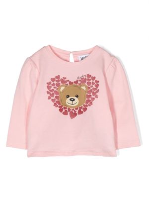 Moschino Kids Teddy bear long-sleeve T-shirt - Pink
