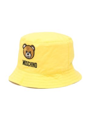 Moschino Kids Teddy Bear-motif bucket hat - Yellow