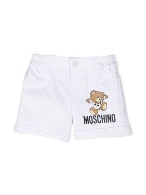 Moschino Kids Teddy Bear-motif chino shorts - White