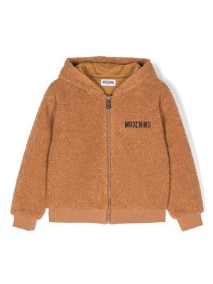 Moschino Kids Teddy Bear-motif faux-fur jacket - Brown