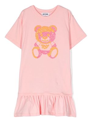 Moschino Kids Teddy Bear-motif mini dress - Pink