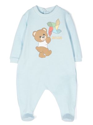 Moschino Kids Teddy Bear-motif pajamas - Blue