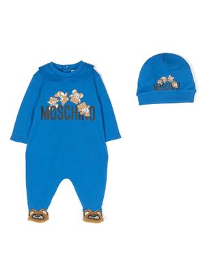 Moschino Kids Teddy Bear-motif pyjamas - Blue