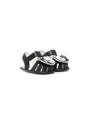 Moschino Kids Teddy Bear-motif sandals - Black