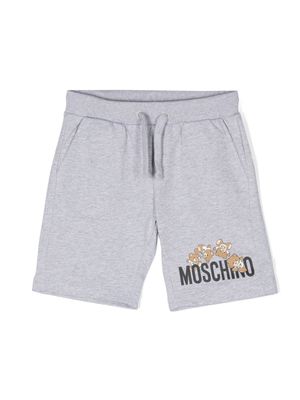 Moschino Kids Teddy Bear-motif shorts - Grey