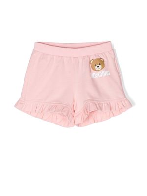 Moschino Kids Teddy Bear motif shorts - Pink